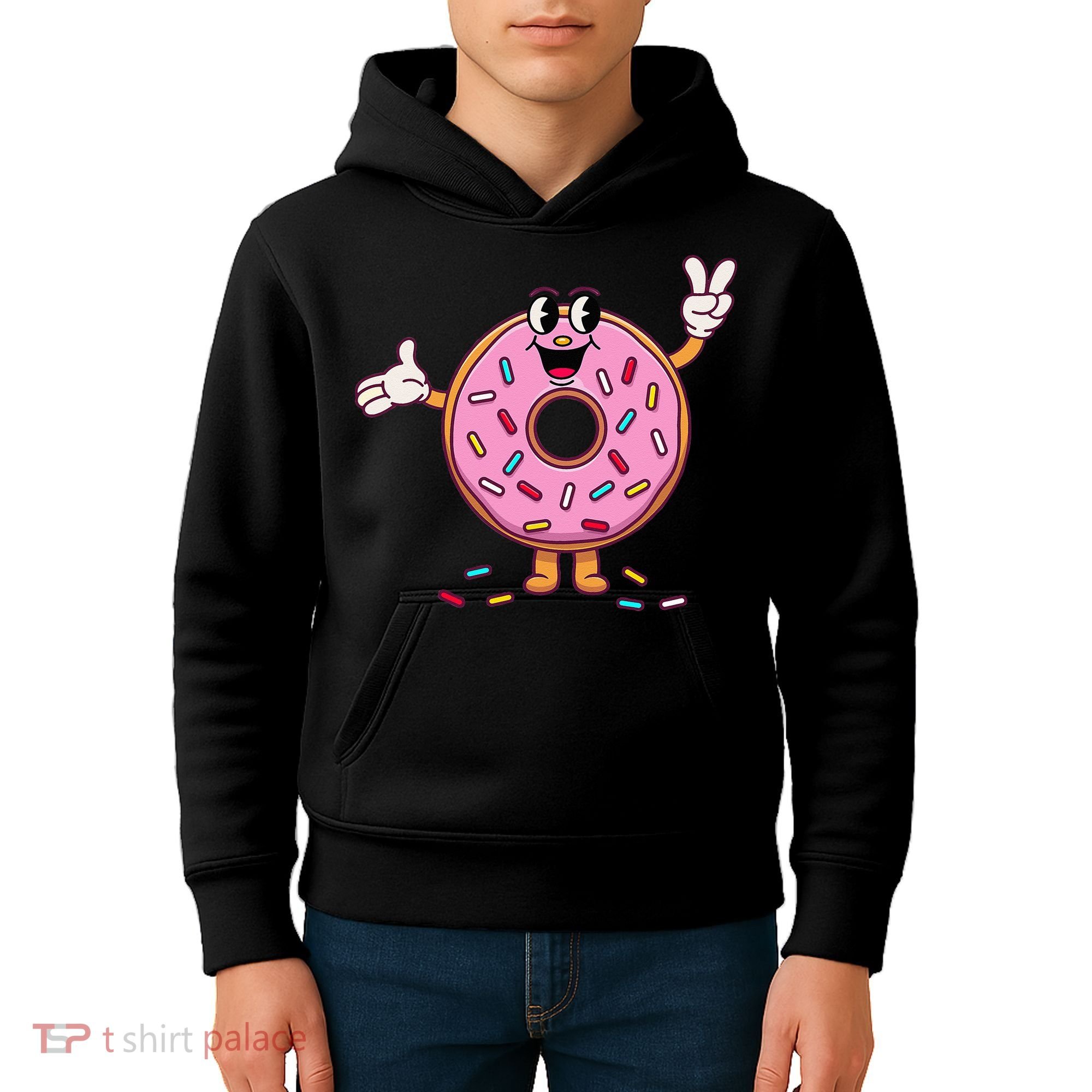Funny Donut Donut Sprinkles Kids Hoodie