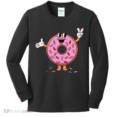Funny Donut Donut Sprinkles Kids Long Sleeve Shirt