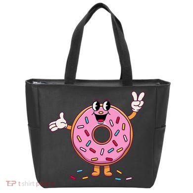 Funny Donut Donut Sprinkles Tote Bag