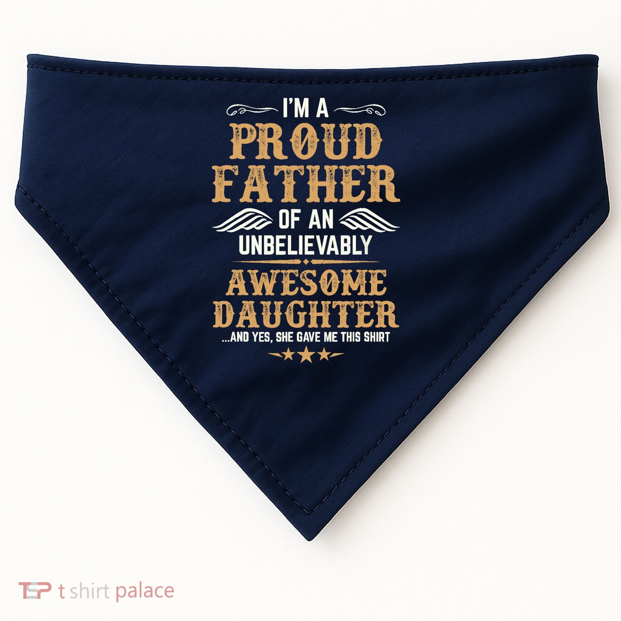 Fathers Day Dad Matching Daughter Fathers Day USA-Made Doggie Bandana