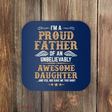 Fathers Day Dad Matching Daughter Fathers Day Coaster