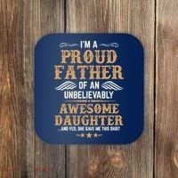 Fathers Day Dad Matching Daughter Fathers Day Coaster thumb 0