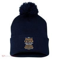 Fathers Day Dad Matching Daughter Fathers Day Pom Pom 12in Knit Beanie thumb 0