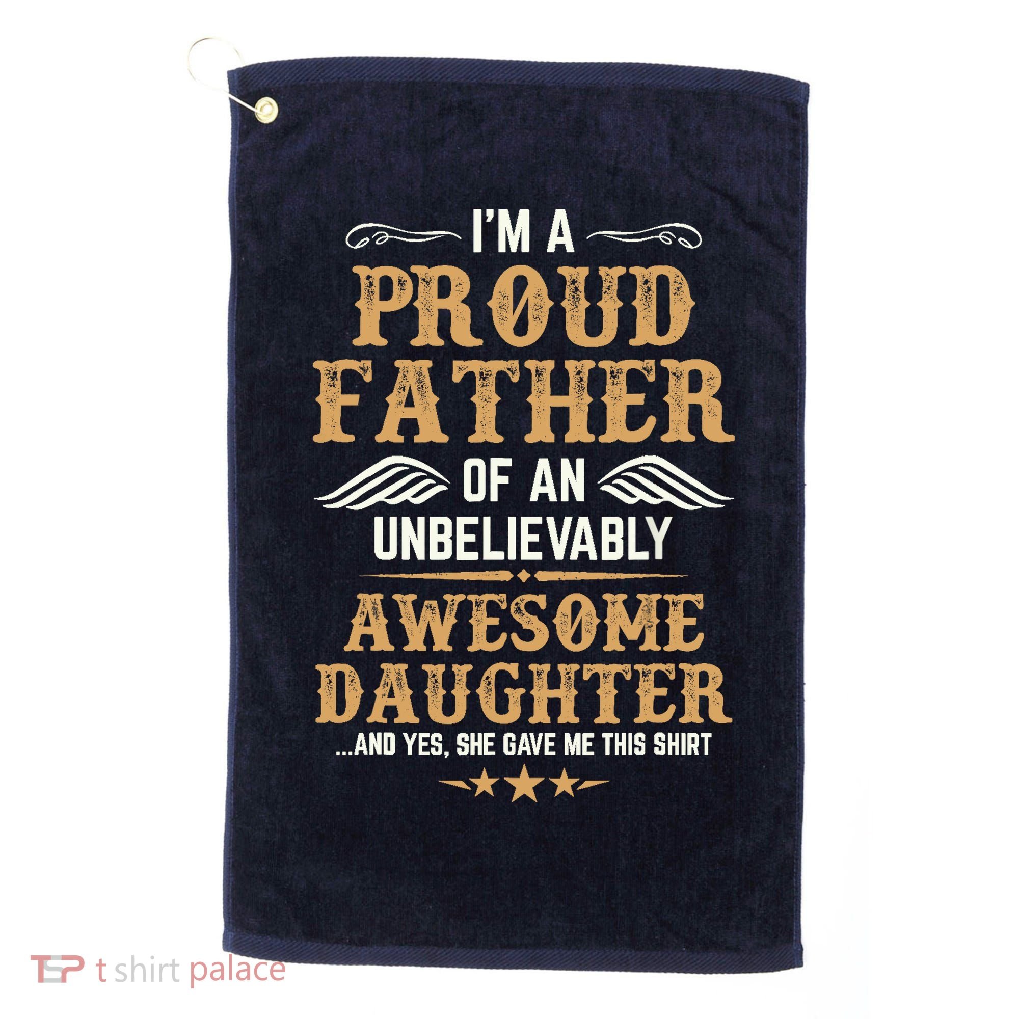 Fathers Day Dad Matching Daughter Fathers Day Golf Towel