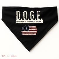 Funny Doge Department Of Government Efficiency . D.O.G.E. USA-Made Doggie Bandana thumb 0