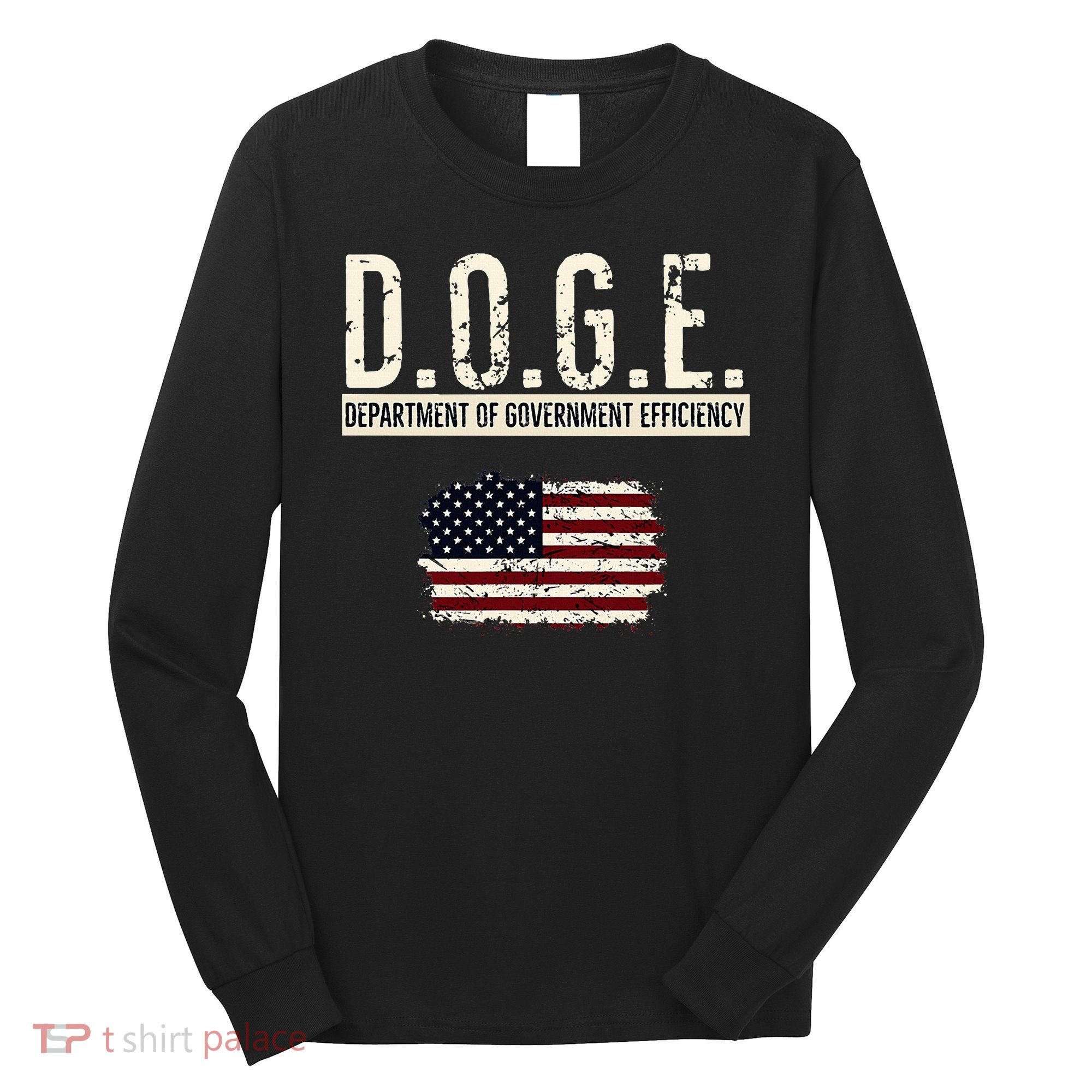 Funny Doge Department Of Government Efficiency . D.O.G.E. Long Sleeve Shirt