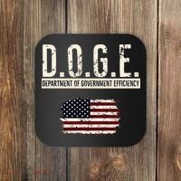 Funny Doge Department Of Government Efficiency . D.O.G.E. Coaster thumb 0