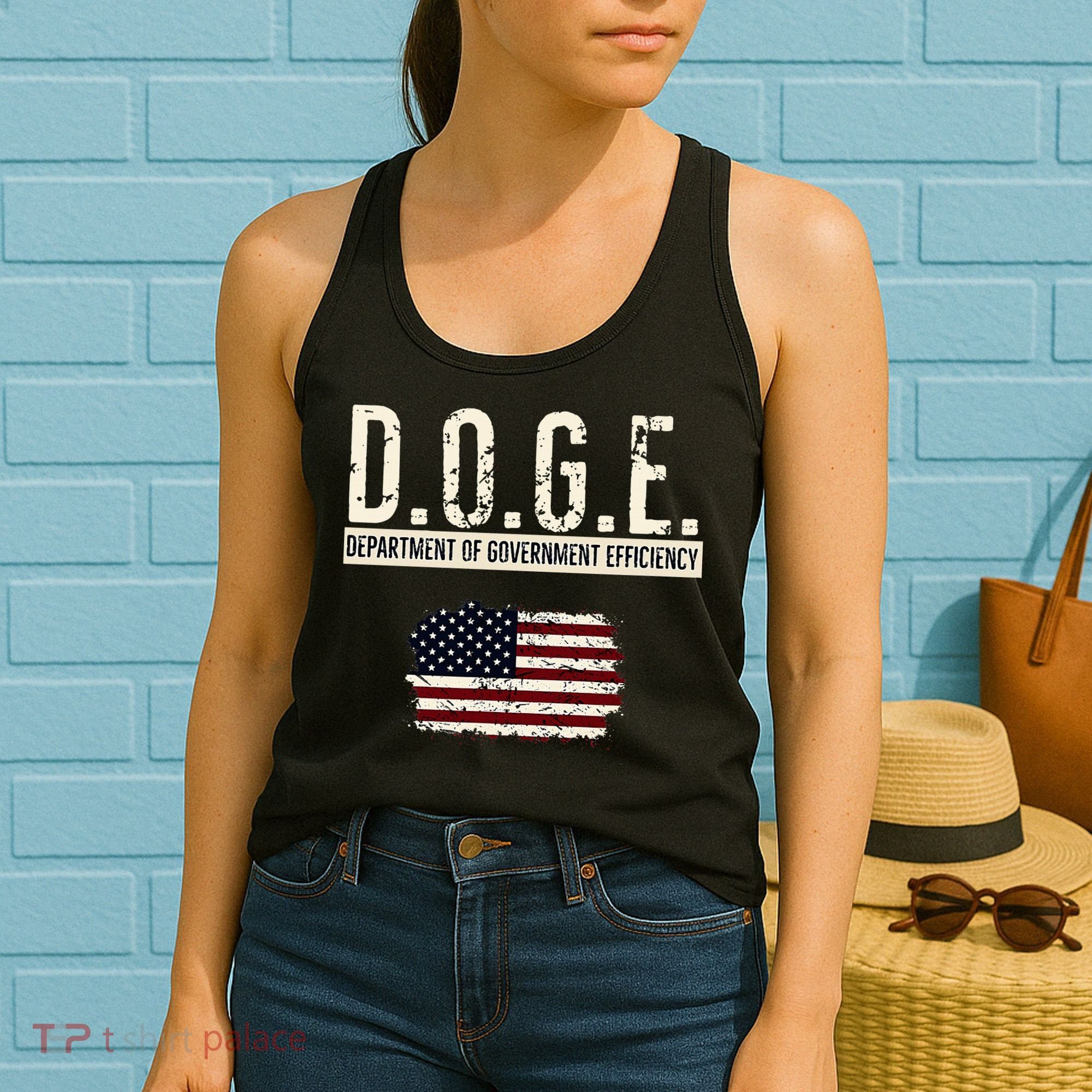 Funny Doge Department Of Government Efficiency . D.O.G.E. Women's Tank Top