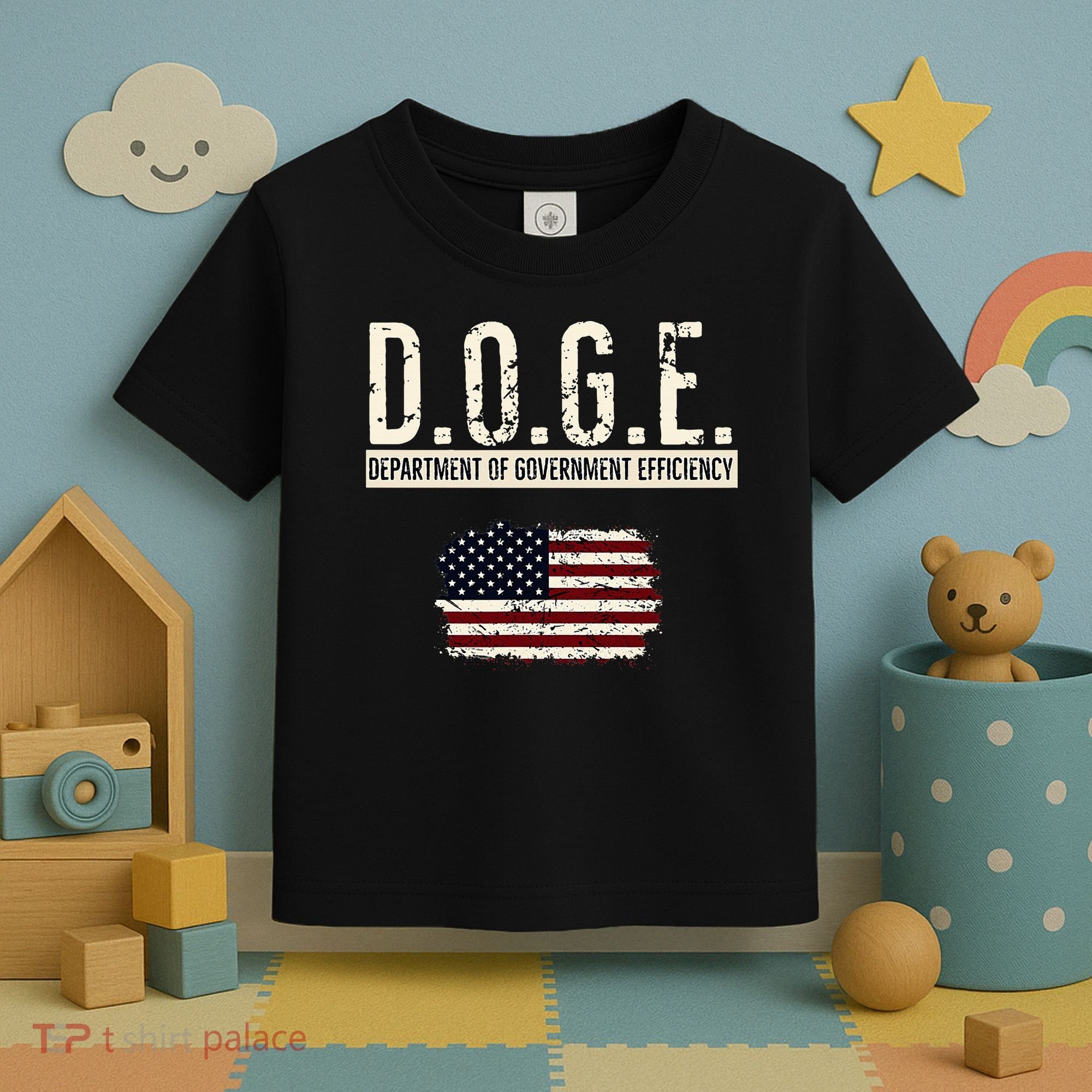 Funny Doge Department Of Government Efficiency . D.O.G.E. Toddler T-Shirt