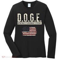 Funny Doge Department Of Government Efficiency . D.O.G.E. Women's Long Sleeve Shirt thumb 0