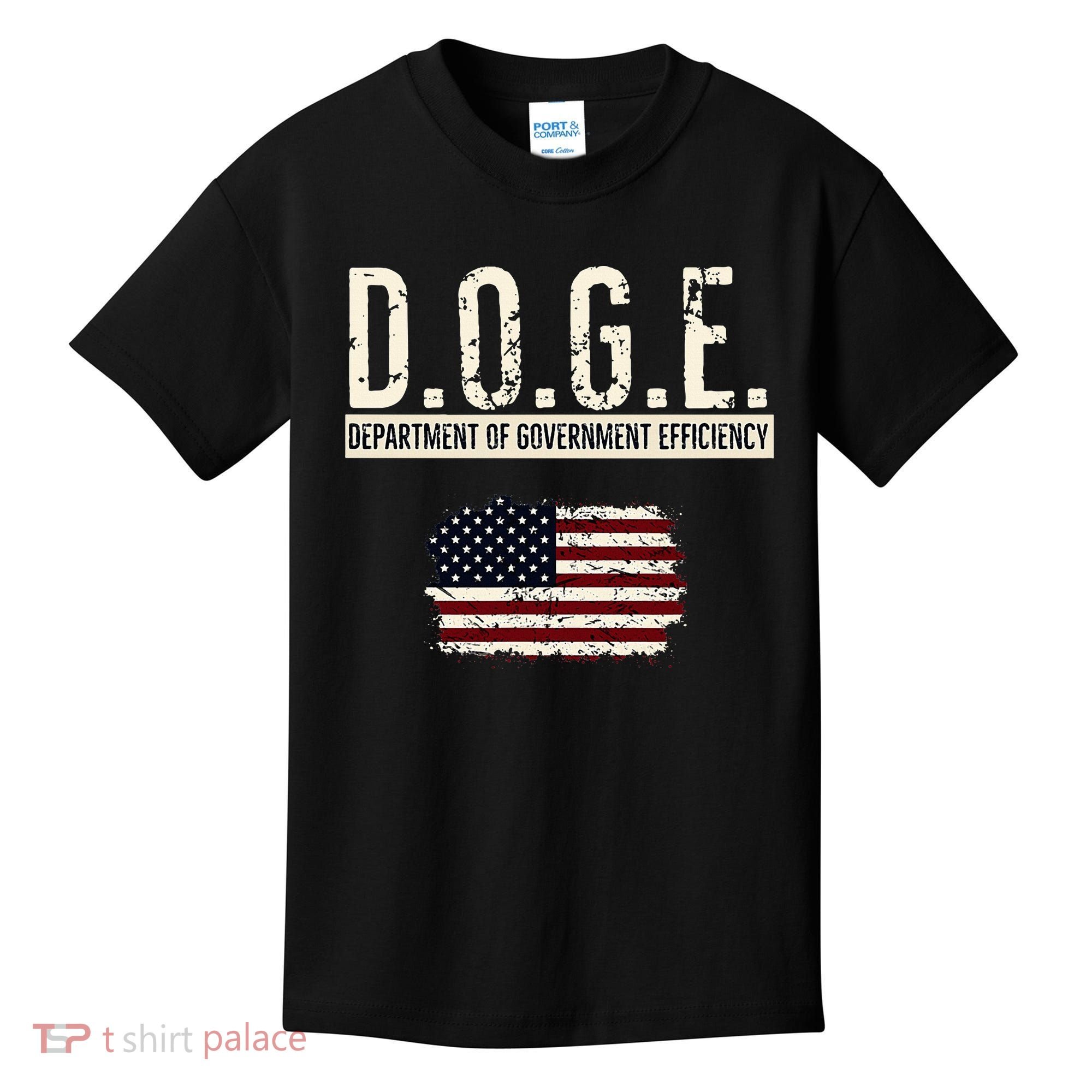 Funny Doge Department Of Government Efficiency . D.O.G.E. Kids T-Shirt