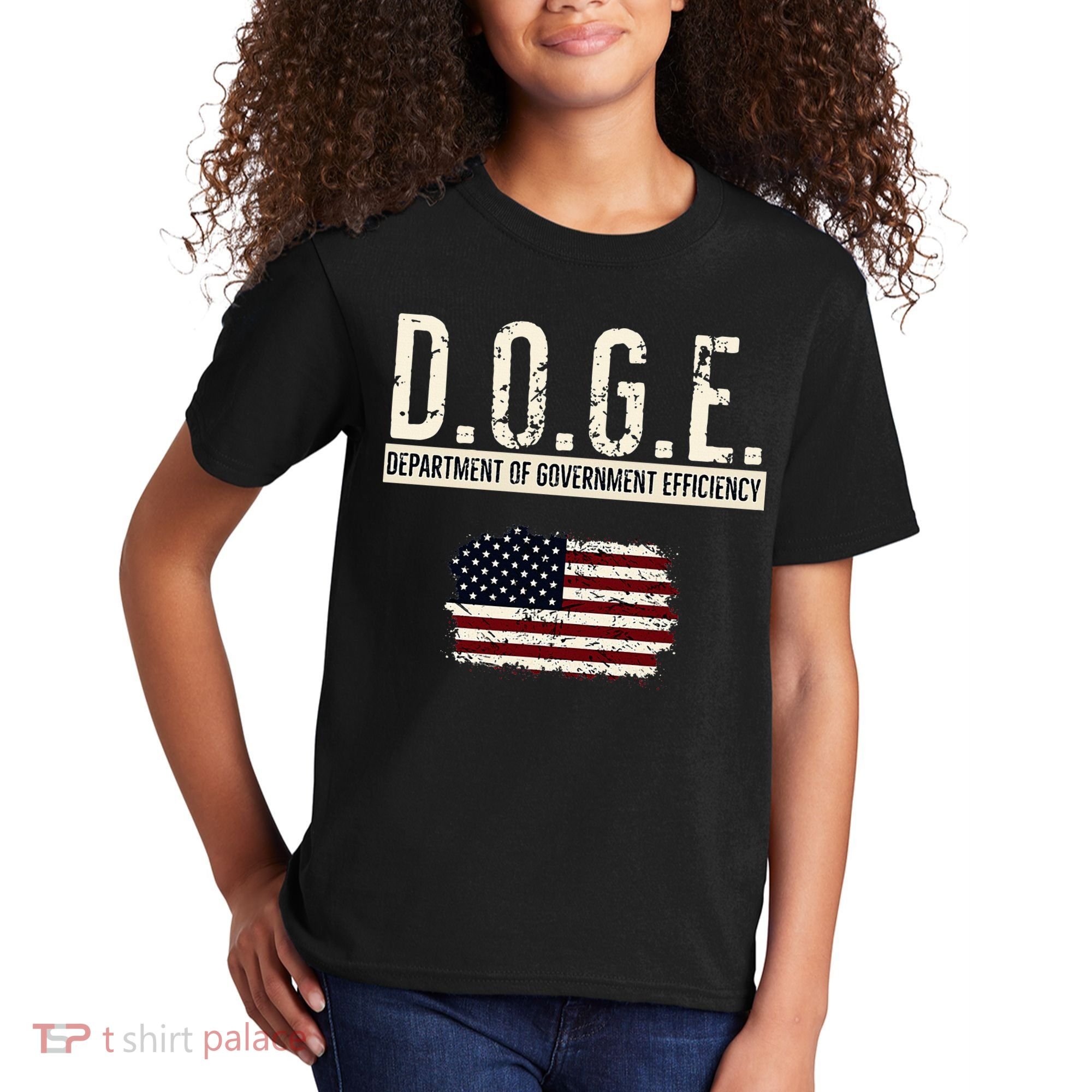 Funny Doge Department Of Government Efficiency . D.O.G.E. Kids T-Shirt