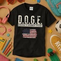 Funny Doge Department Of Government Efficiency . D.O.G.E. Kids T-Shirt thumb 3