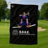 Funny D.O.G.E. (Department Of Government Efficiency) Doge Golf Towel thumb 1