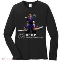 Funny D.O.G.E. (Department Of Government Efficiency) Doge Women's Long Sleeve Shirt thumb 0