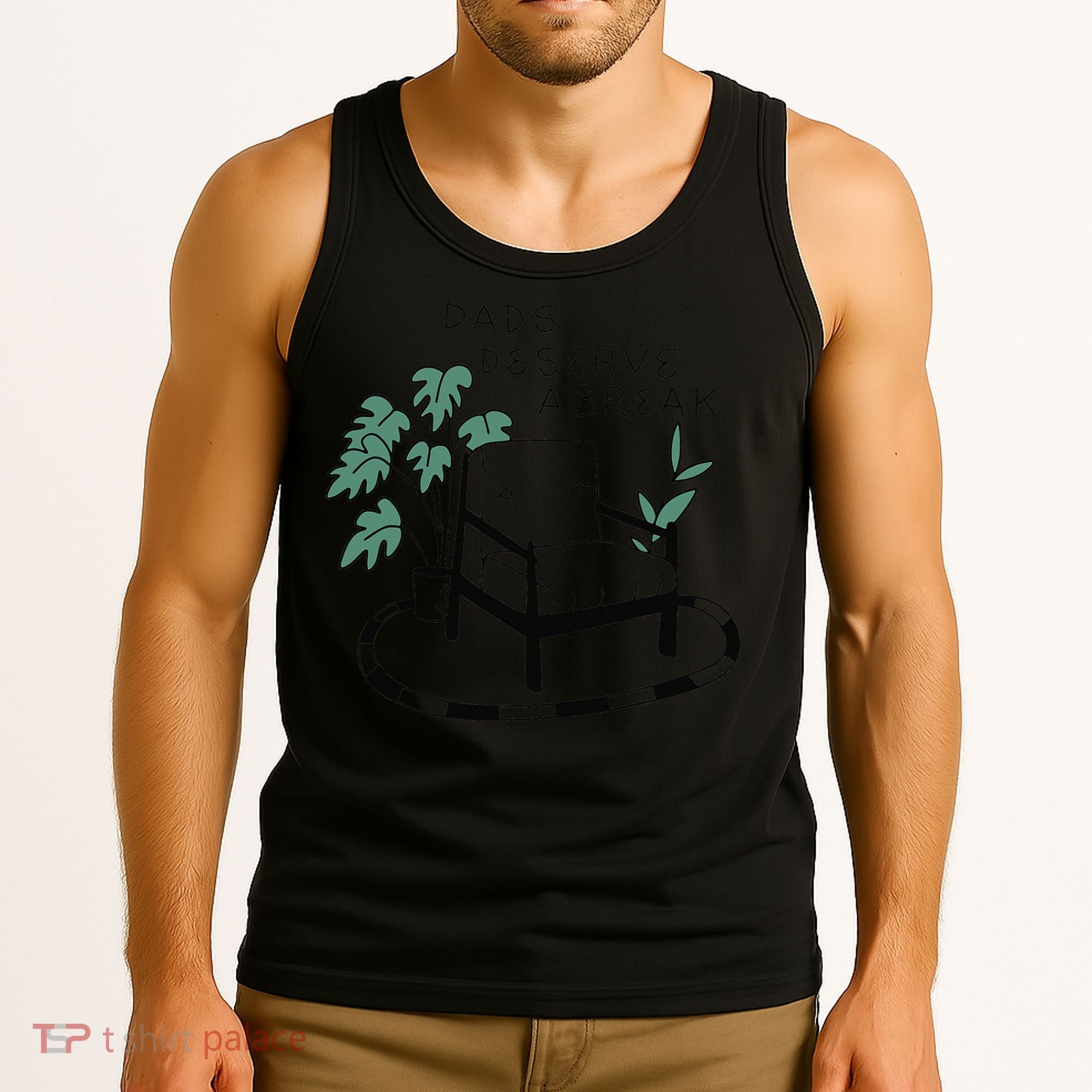 Fathers Day Dad Deserve A Break Daddy Family Tank Top