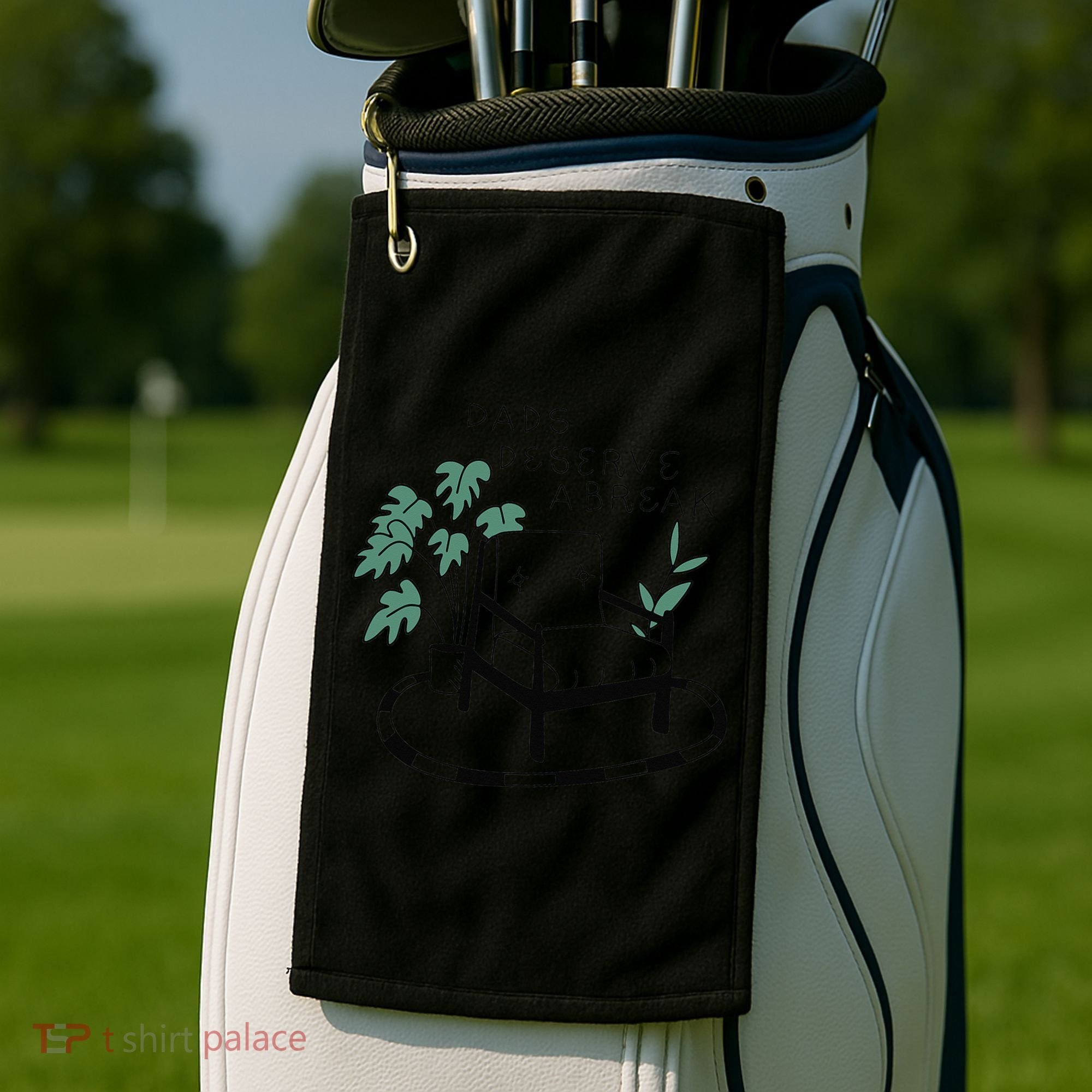Fathers Day Dad Deserve A Break Daddy Family Golf Towel