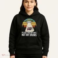 Funny Drummer Drumming Drum Kit Percussion I Wife Ufo Aliens Hoodie thumb 5