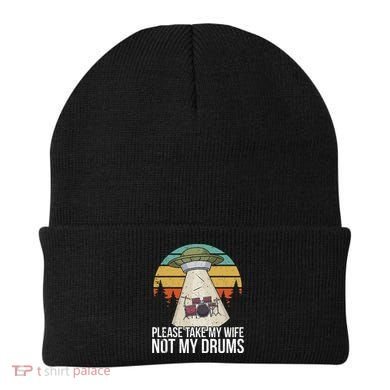 Funny Drummer Drumming Drum Kit Percussion I Wife Ufo Aliens Beanie