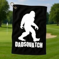 Funny Dadsquatch Dad Sasquatch Bigfoot Golf Towel thumb 1