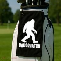 Funny Dadsquatch Dad Sasquatch Bigfoot Golf Towel thumb 2