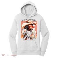 Funny Dachshund Dog Cow Hat Reach Sky Western Puppy Retro Women's Hoodie thumb 0