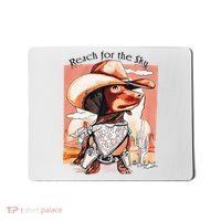 Funny Dachshund Dog Cow Hat Reach Sky Western Puppy Retro Mousepad thumb 0