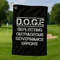 Funny Doge. Deflecting Outrageous Governance Errors Golf Towel thumb 1