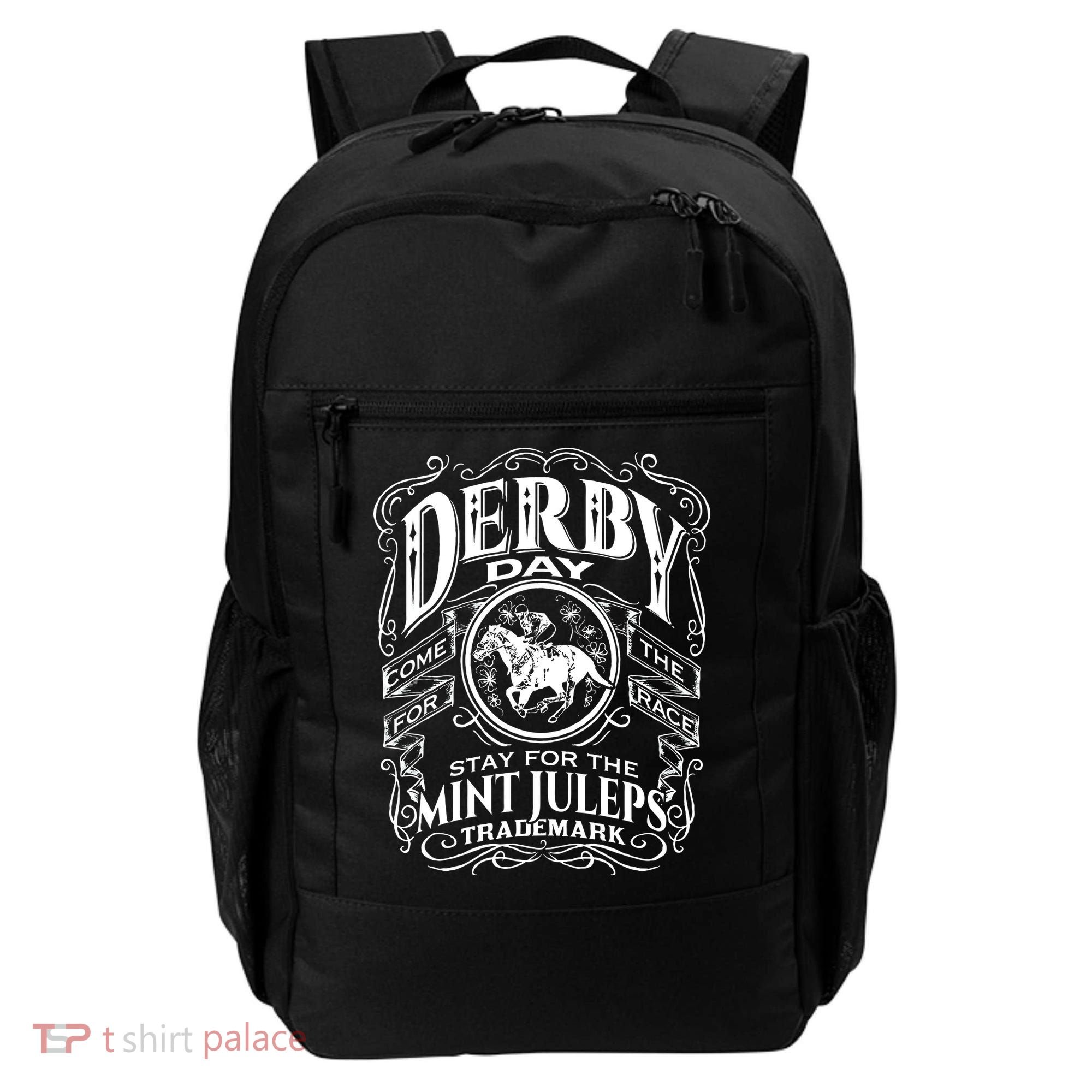 Funny Derby Day and mint juleps Kentucky horse racing Backpack