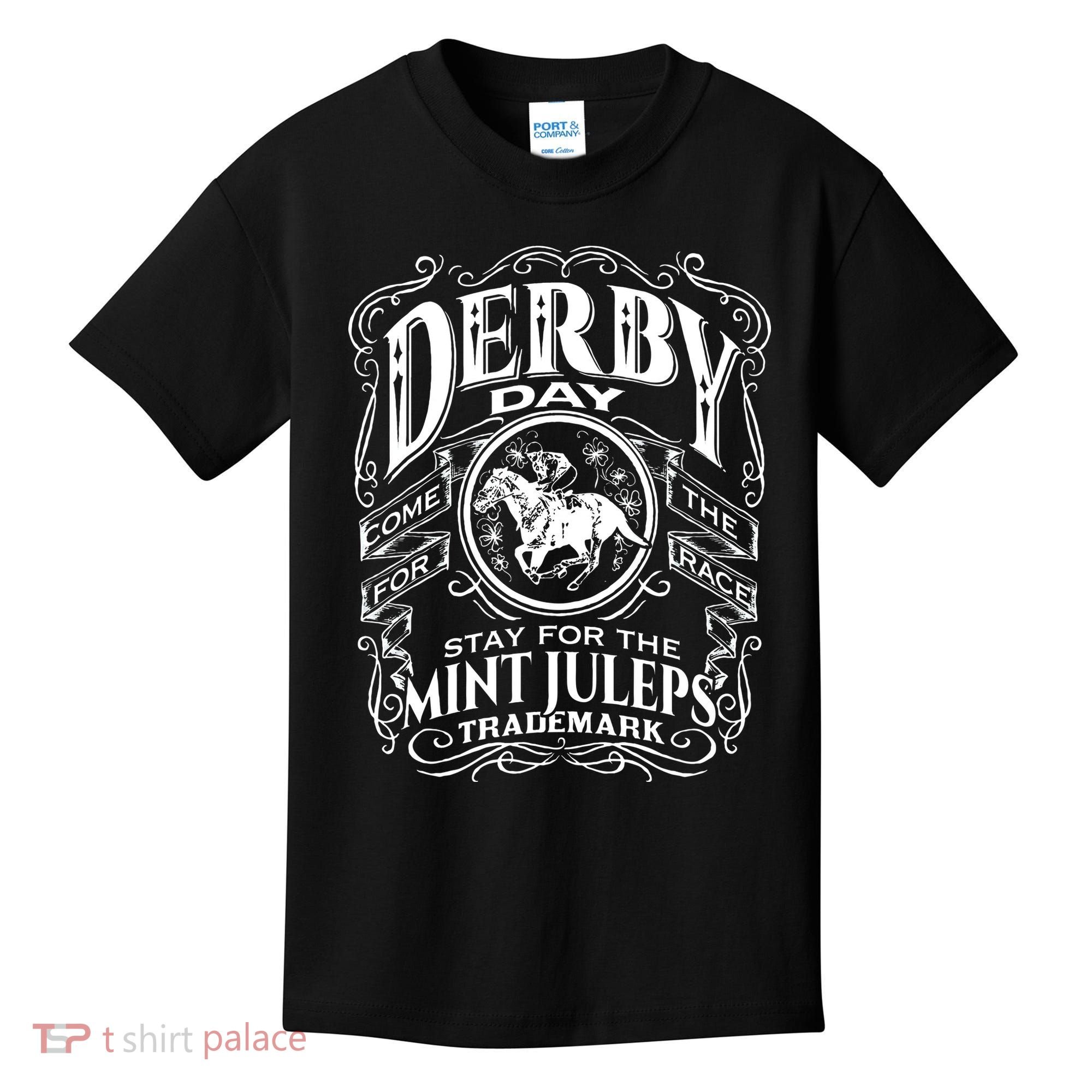 Funny Derby Day and mint juleps Kentucky horse racing Kids T-Shirt