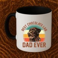 Fathers Day Dog Lover Daddy Best Chocolate Lab Dad Ever Coffee Mug thumb 2