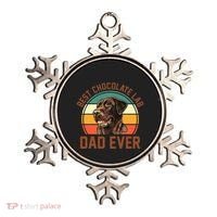 Fathers Day Dog Lover Daddy Best Chocolate Lab Dad Ever Ornament thumb 0
