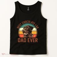Fathers Day Dog Lover Daddy Best Chocolate Lab Dad Ever Tank Top thumb 2