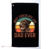 Fathers Day Dog Lover Daddy Best Chocolate Lab Dad Ever Golf Towel thumb 0
