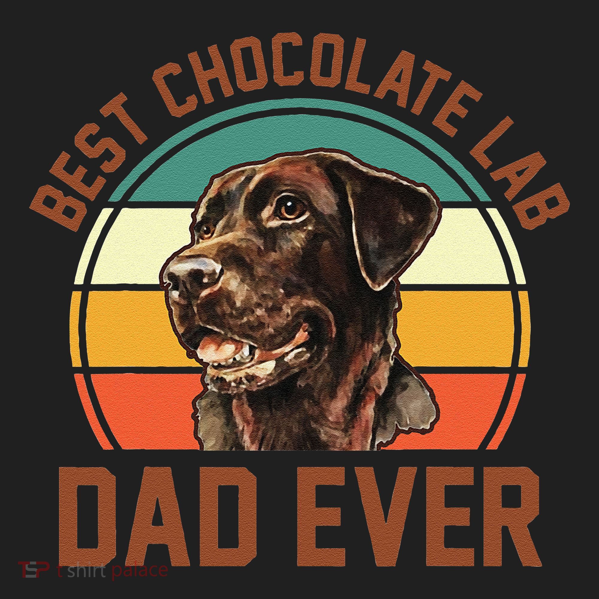 Fathers Day Dog Lover Daddy Best Chocolate Lab Dad Ever Golf Towel