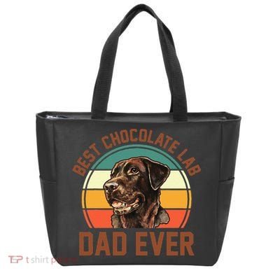 Fathers Day Dog Lover Daddy Best Chocolate Lab Dad Ever Tote Bag