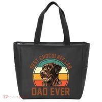 Fathers Day Dog Lover Daddy Best Chocolate Lab Dad Ever Tote Bag thumb 0