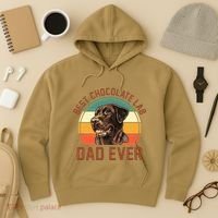 Fathers Day Dog Lover Daddy Best Chocolate Lab Dad Ever Hoodie thumb 3