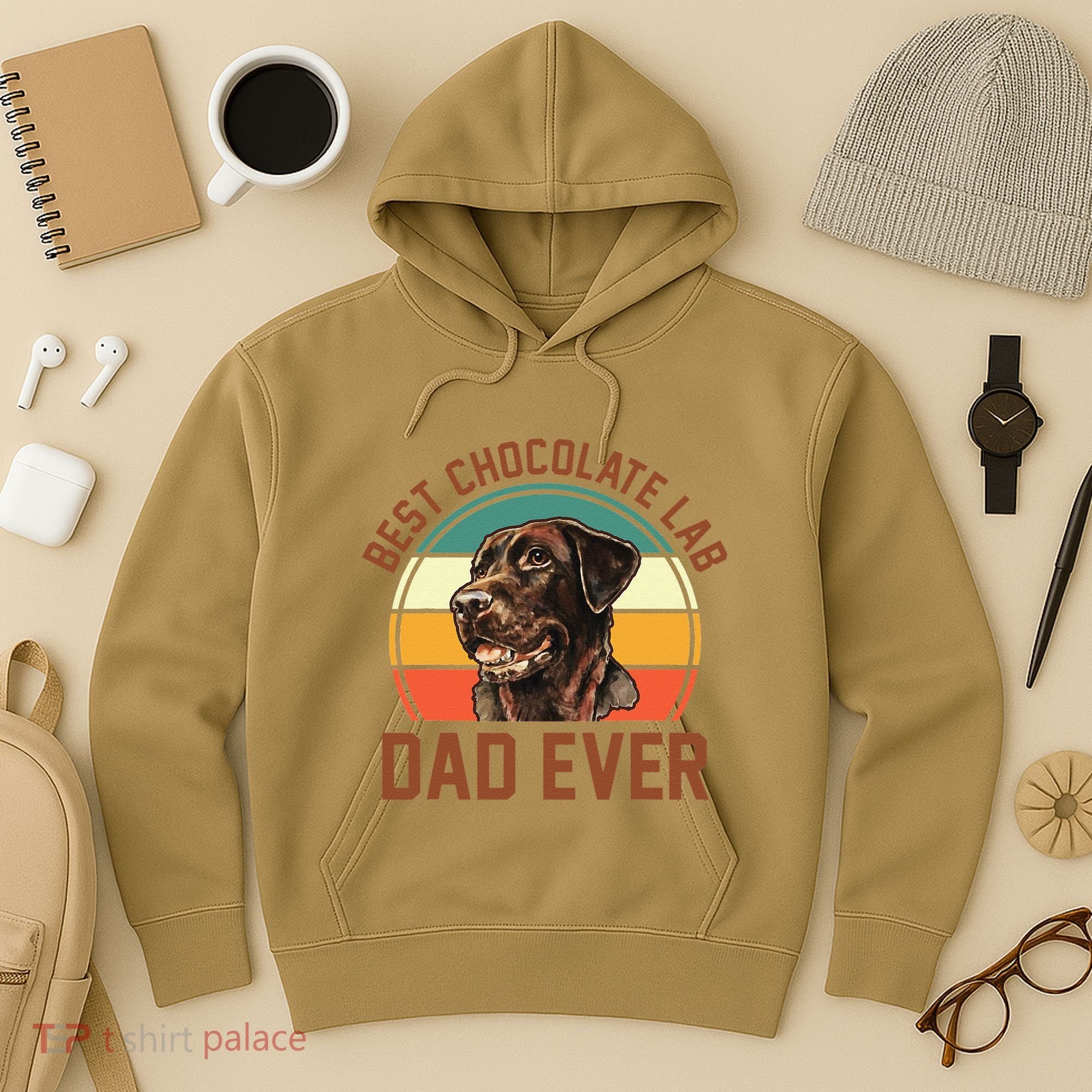 Fathers Day Dog Lover Daddy Best Chocolate Lab Dad Ever Hoodie
