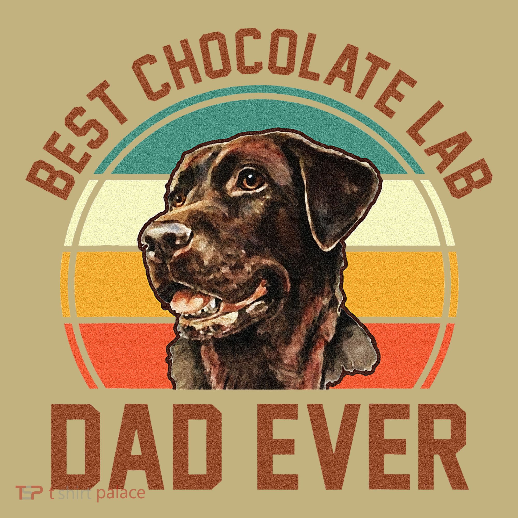 Fathers Day Dog Lover Daddy Best Chocolate Lab Dad Ever Kids T-Shirt