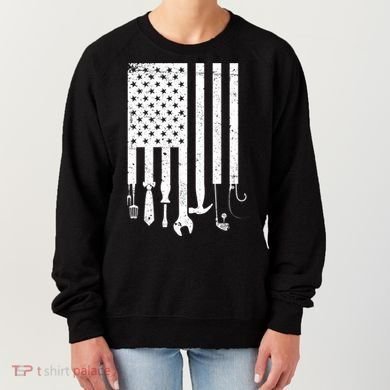 Father's Day Dad Tools USA American Flag Women's Sweatshirt
