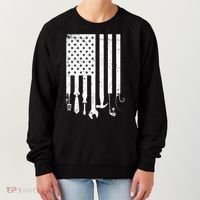 Father's Day Dad Tools USA American Flag Women's Sweatshirt thumb 0