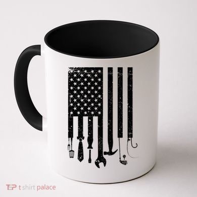 Father's Day Dad Tools USA American Flag Coffee Mug