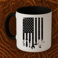 Father's Day Dad Tools USA American Flag Coffee Mug thumb 2