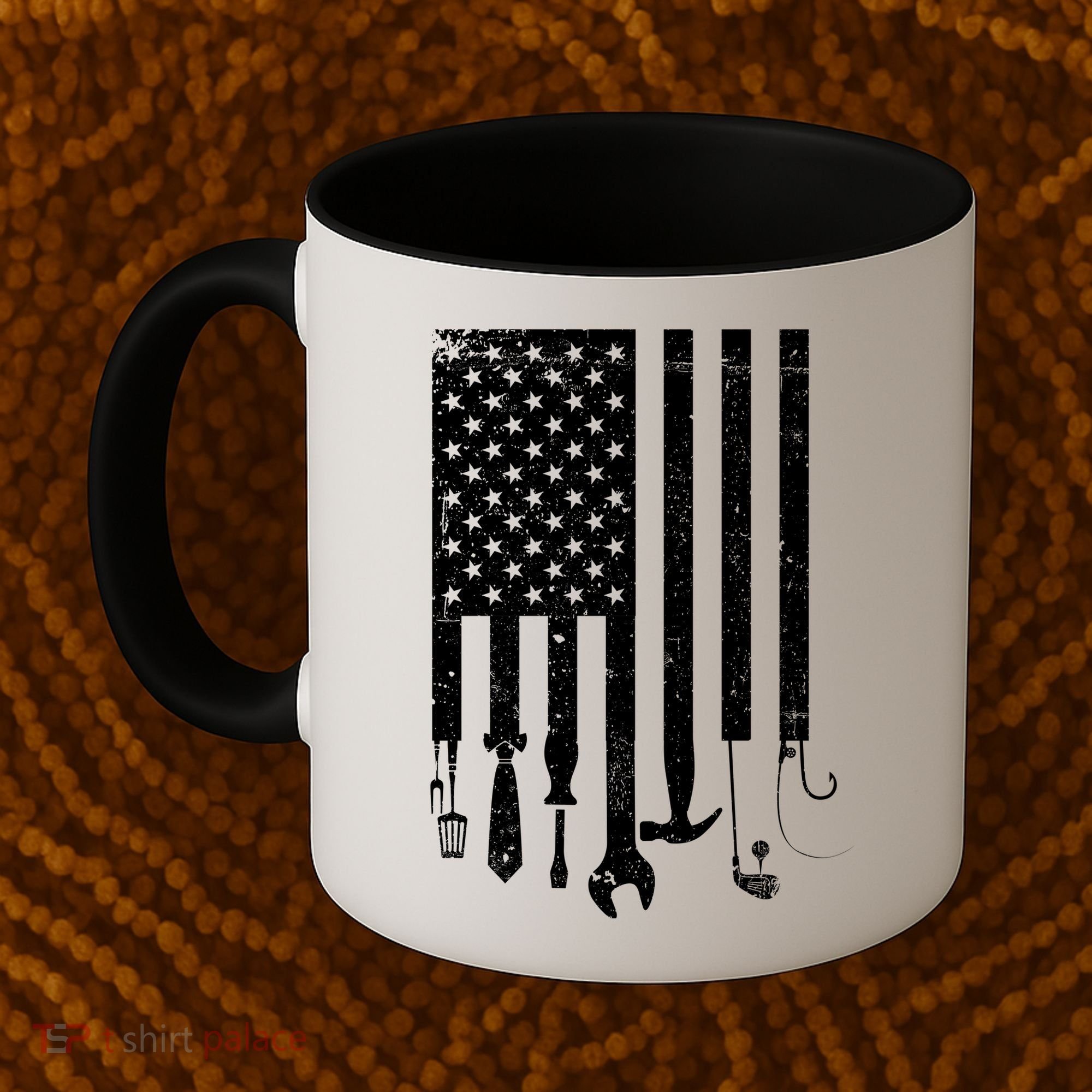 Father's Day Dad Tools USA American Flag Coffee Mug