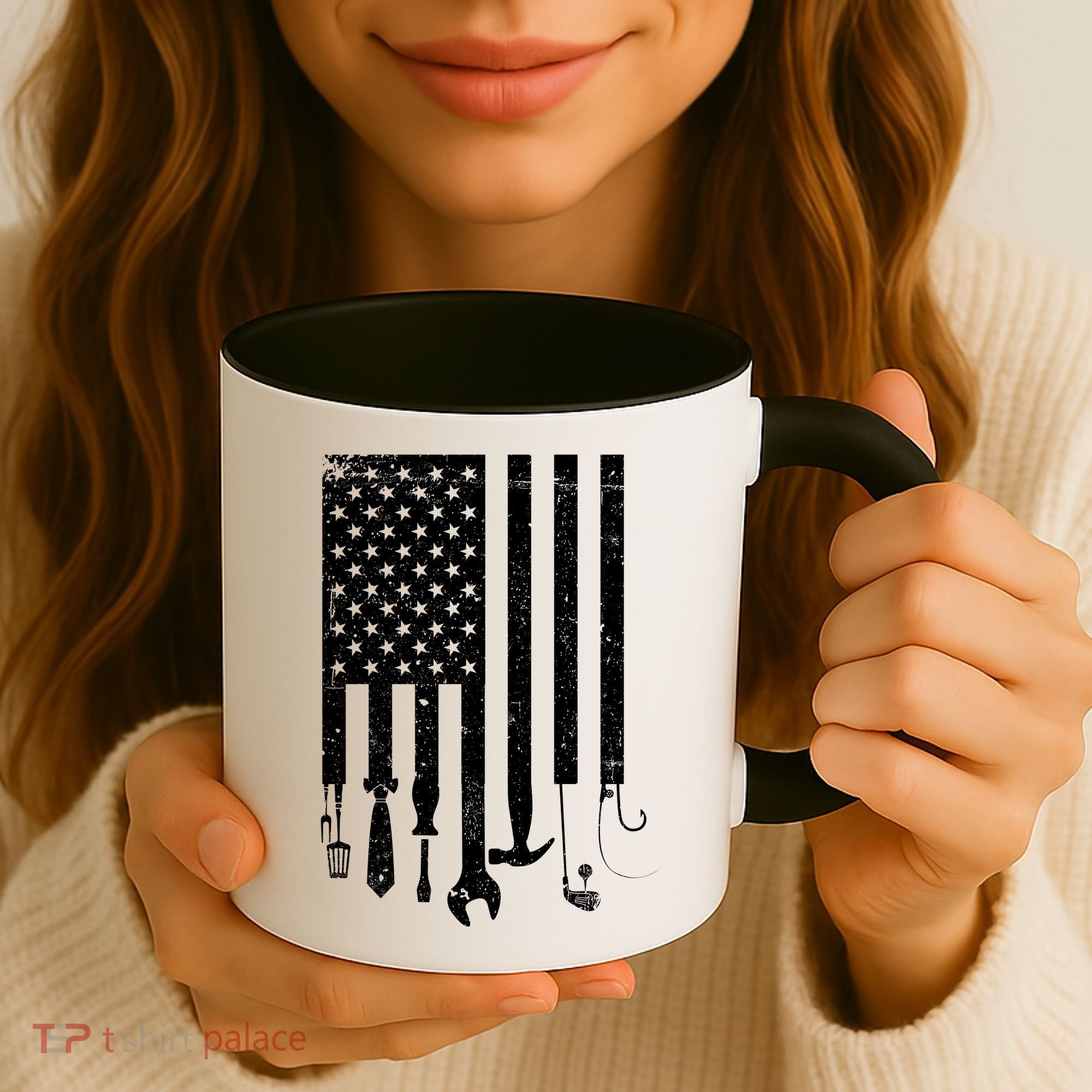 Father's Day Dad Tools USA American Flag Coffee Mug