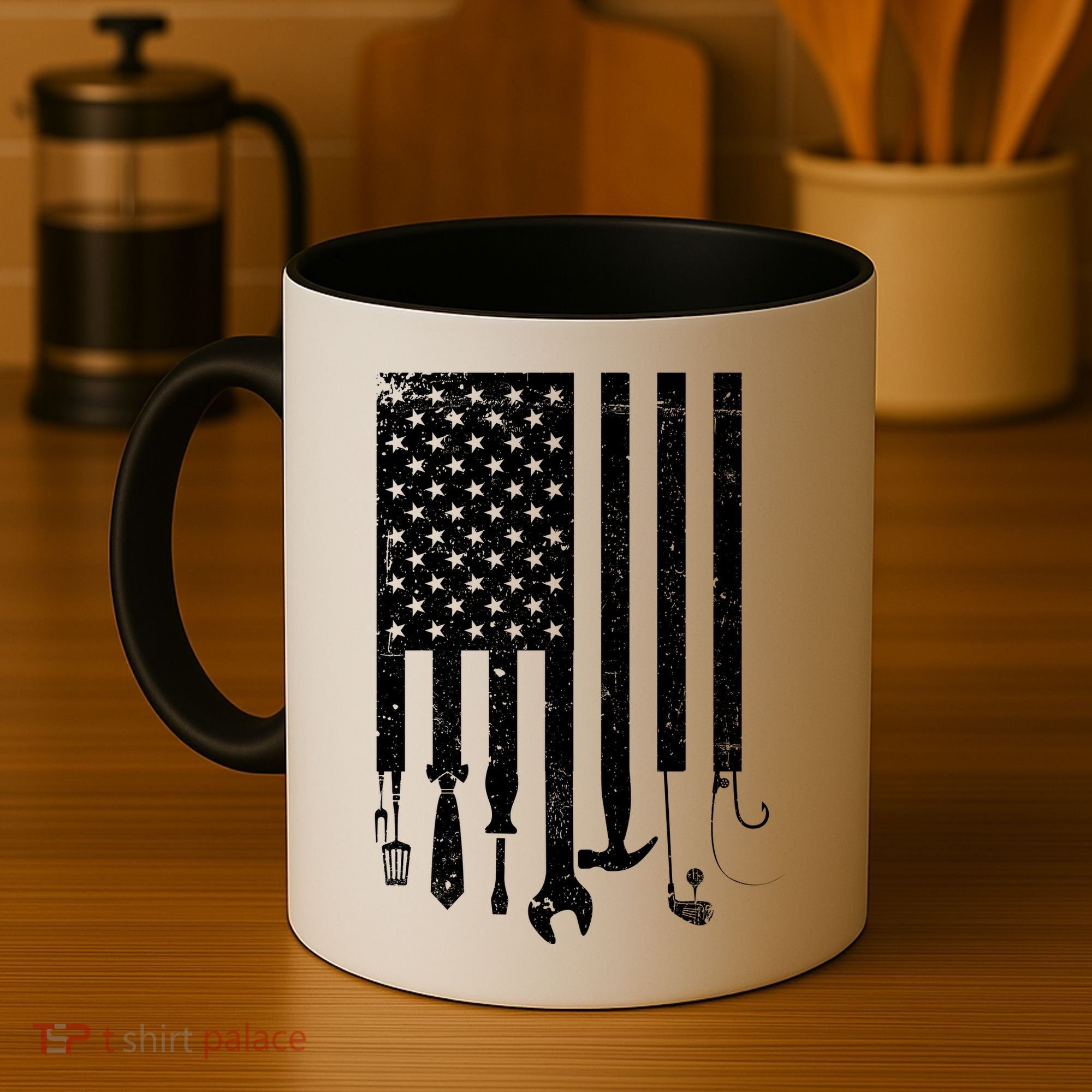 Father's Day Dad Tools USA American Flag Coffee Mug
