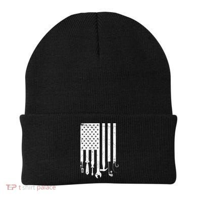 Father's Day Dad Tools USA American Flag Beanie