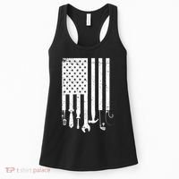 Father's Day Dad Tools USA American Flag Women's Tank Top thumb 0