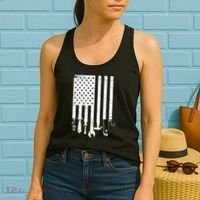 Father's Day Dad Tools USA American Flag Women's Tank Top thumb 2